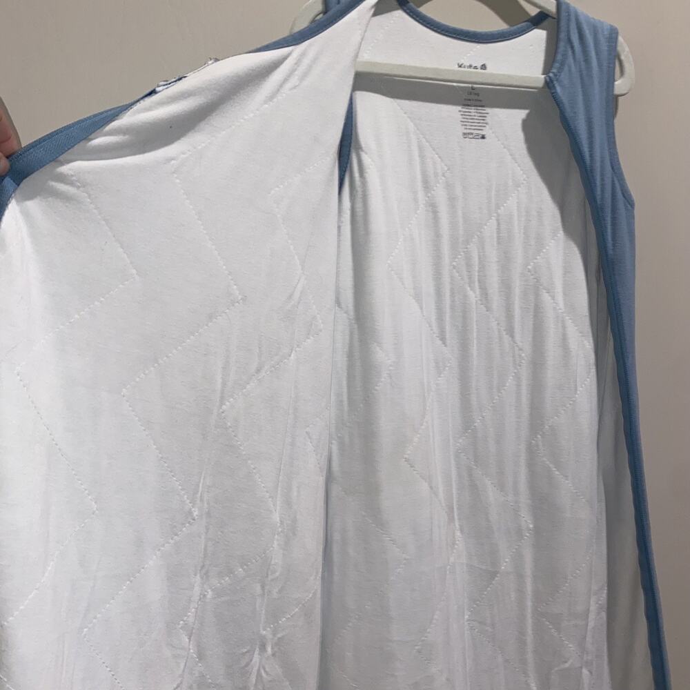 KYTE BABY Sleep Bag Sack 1.0 Tog Blue Large 18-36 Bamboo Zip Insulated Swaddle - Picture 5 of 6